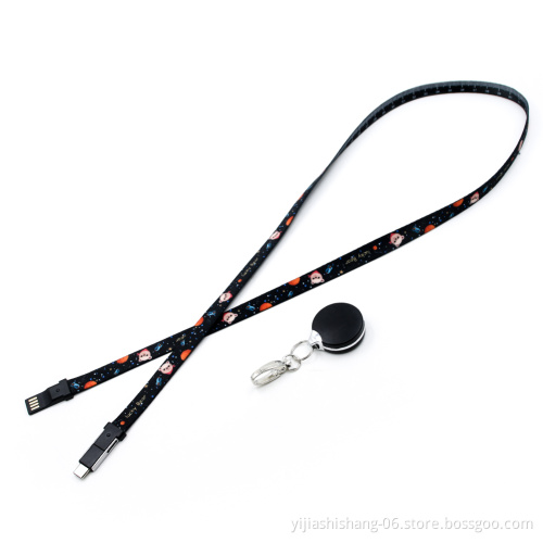 Promotional Personalised 3 in 1 USB Lanyard Cables are an ideal exhibition or event giveaway Sublimation Lanyard